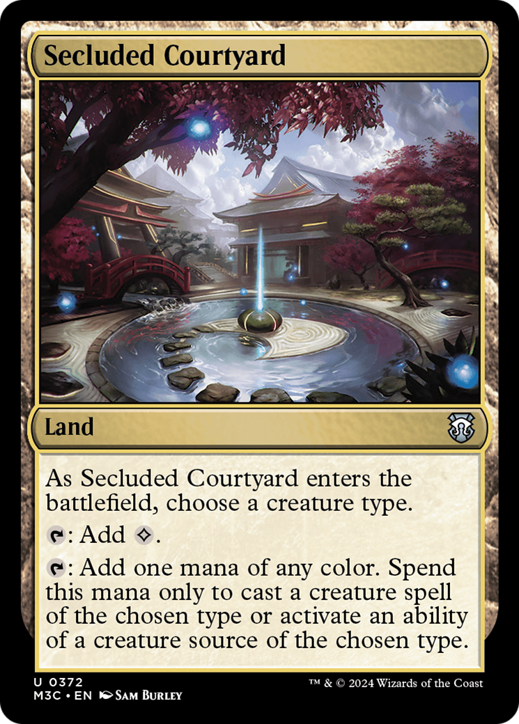 Secluded Courtyard (Ripple Foil) [Modern Horizons 3 Commander] | Exor Games Summserside