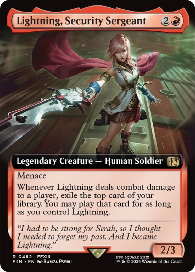 Lightning, Security Sergeant (Extended Art) [FINAL FANTASY] | Exor Games Summserside