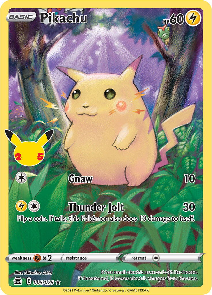 Pikachu (005/025) [Celebrations: 25th Anniversary] | Exor Games Summserside