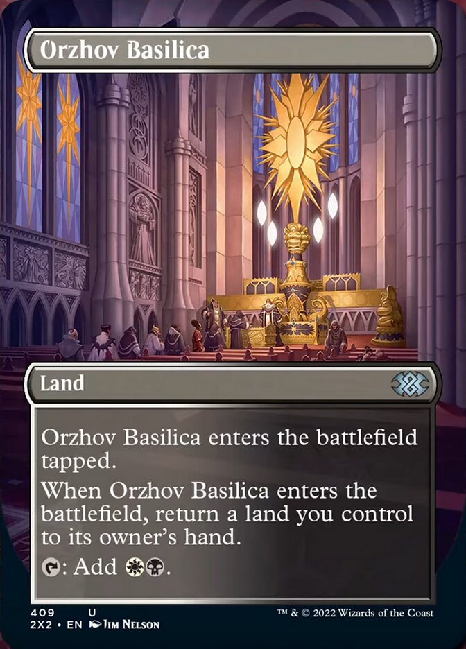 Orzhov Basilica (Borderless Alternate Art) [Double Masters 2022] | Exor Games Summserside