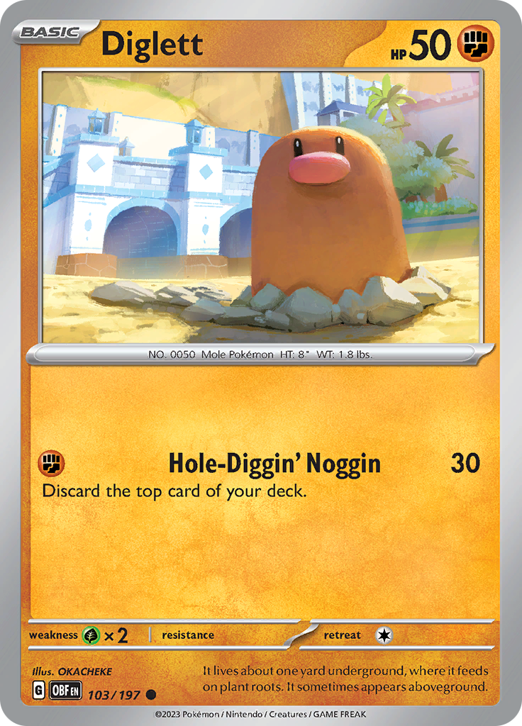 Diglett (103/197) [Scarlet & Violet: Obsidian Flames] | Exor Games Summserside