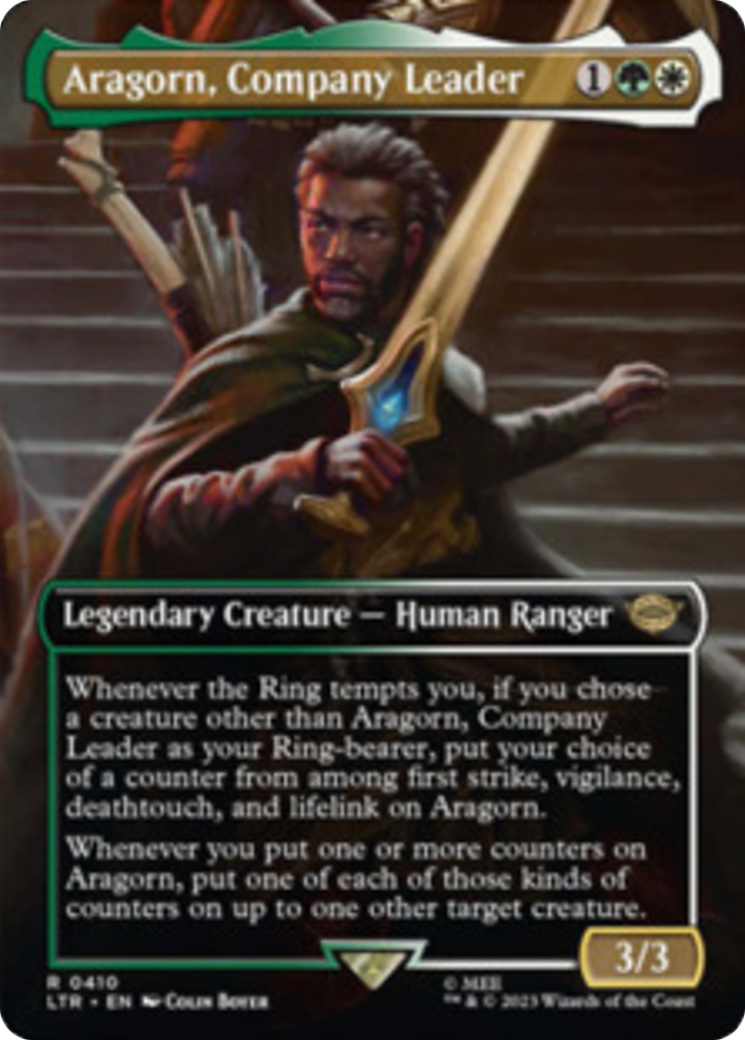 Aragorn, Company Leader (Borderless Alternate Art) [The Lord of the Rings: Tales of Middle-Earth] | Exor Games Summserside