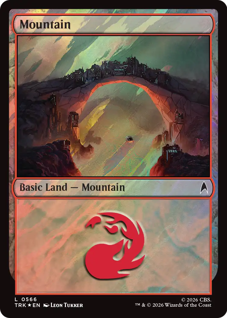 Mountain (0566) (Surge Foil) [Star Trek Commander] | Exor Games Summserside