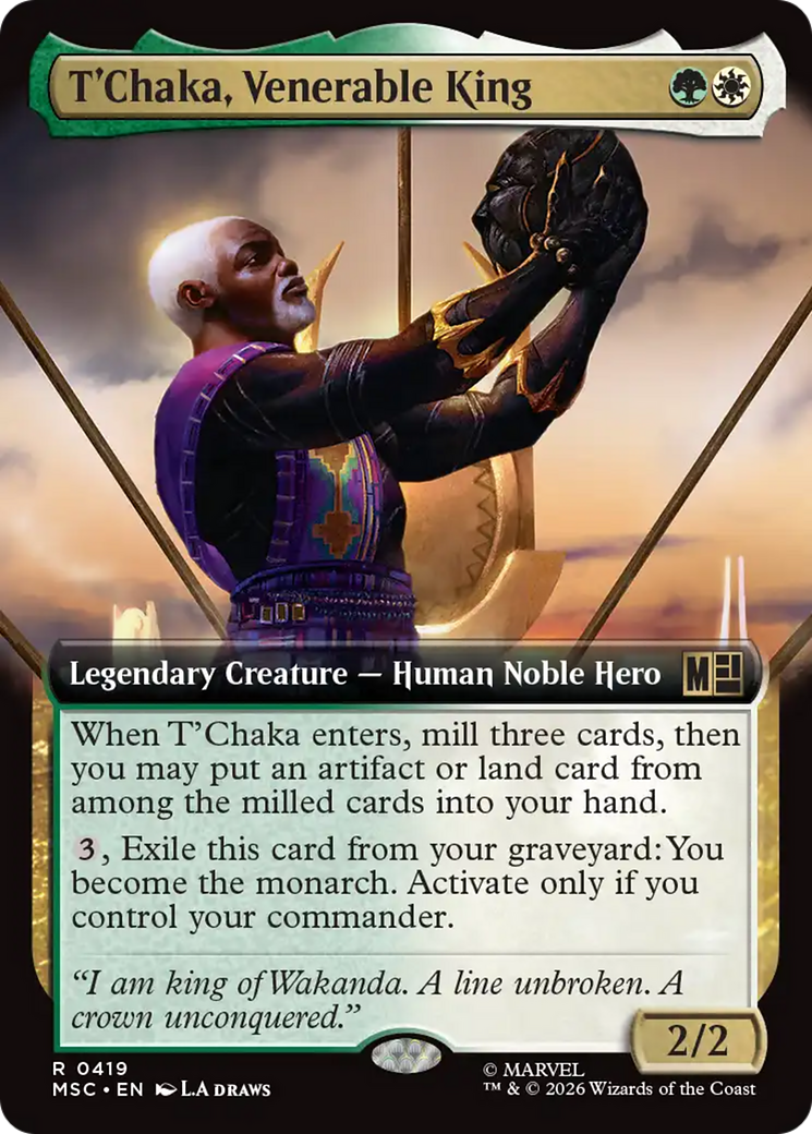 T'Chaka, Venerable King (Extended Art) [Marvel Super Heroes Commander] | Exor Games Summserside
