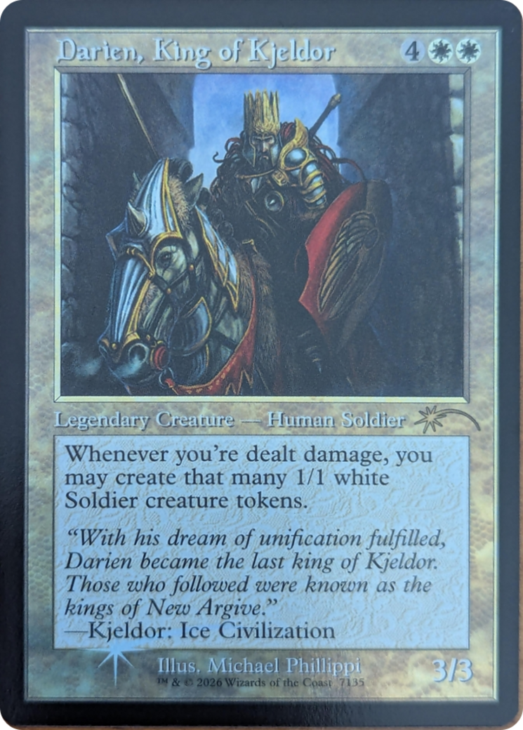 Darien, King of Kjeldor (7135) (Retro Frame) [Secret Lair Drop Series] | Exor Games Summserside