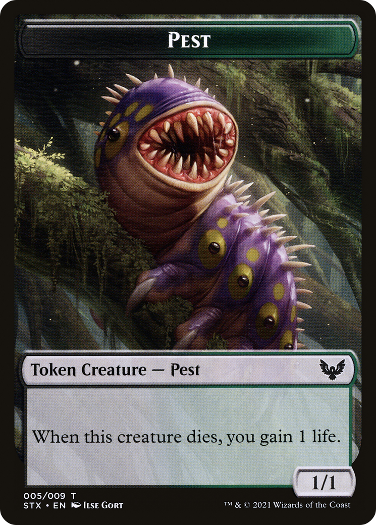 Pest // Jace, Telepath Unbound Emblem Double-Sided Token [Secret Lair: From Cute to Brute Tokens] | Exor Games Summserside