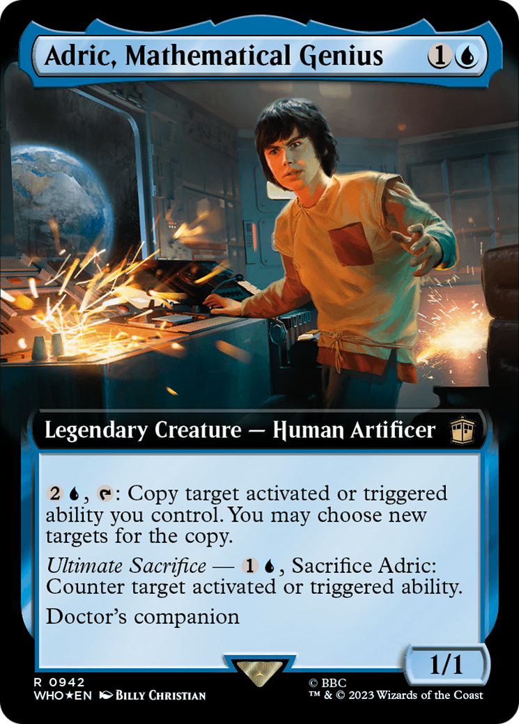 Adric, Mathematical Genius (Extended Art) (Surge Foil) [Doctor Who] | Exor Games Summserside