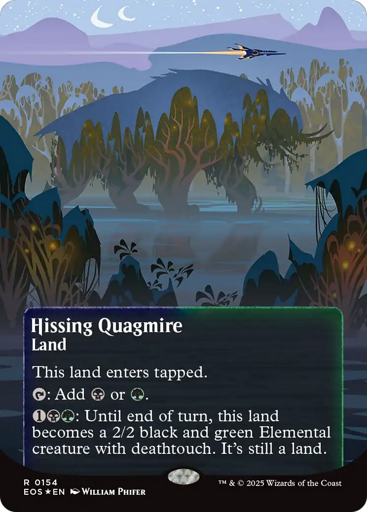 Hissing Quagmire (0154) (Borderless) (Galaxy Foil) [Edge of Eternities: Stellar Sights] | Exor Games Summserside