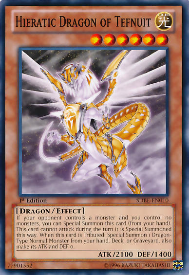 Hieratic Dragon of Tefnuit [SDBE-EN010] Common | Exor Games Summserside