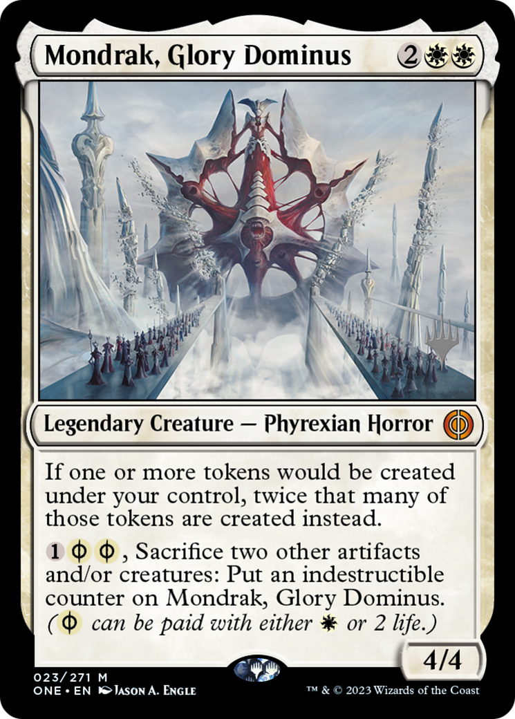 Mondrak, Glory Dominus (Promo Pack) [Phyrexia: All Will Be One Promos] | Exor Games Summserside