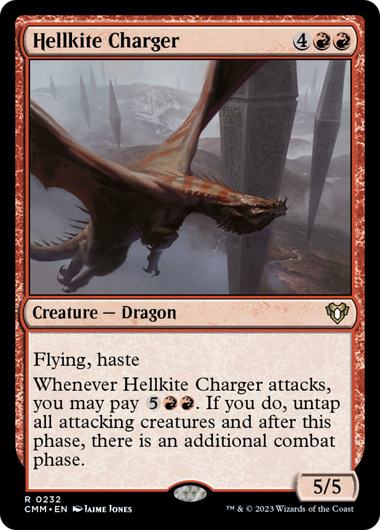 Hellkite Charger (Foil Etched) [Commander Masters] | Exor Games Summserside