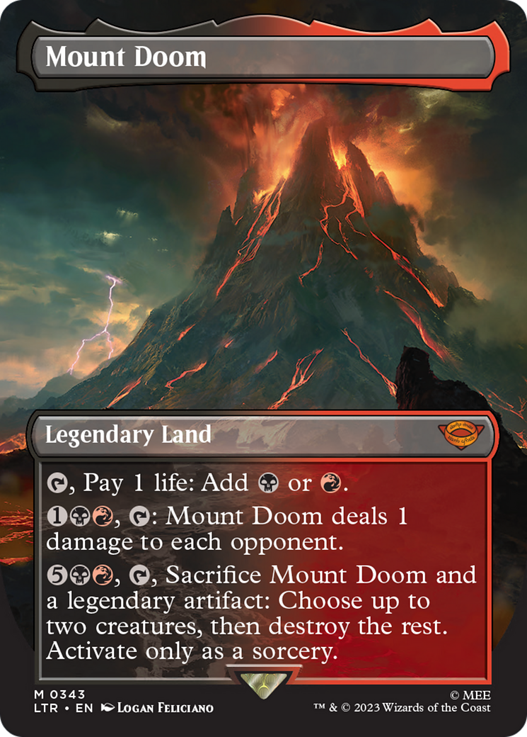 Mount Doom (Borderless Alternate Art) [The Lord of the Rings: Tales of Middle-Earth] | Exor Games Summserside