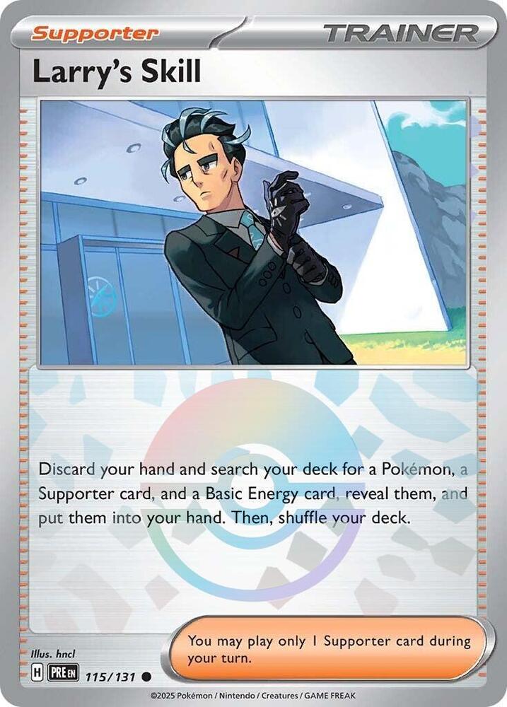 Larry's Skill (115/131) (Poke Ball Pattern) [Scarlet & Violet: Prismatic Evolutions] | Exor Games Summserside