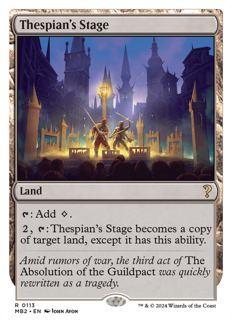 Thespian's Stage (White Border) [Mystery Booster 2] | Exor Games Summserside