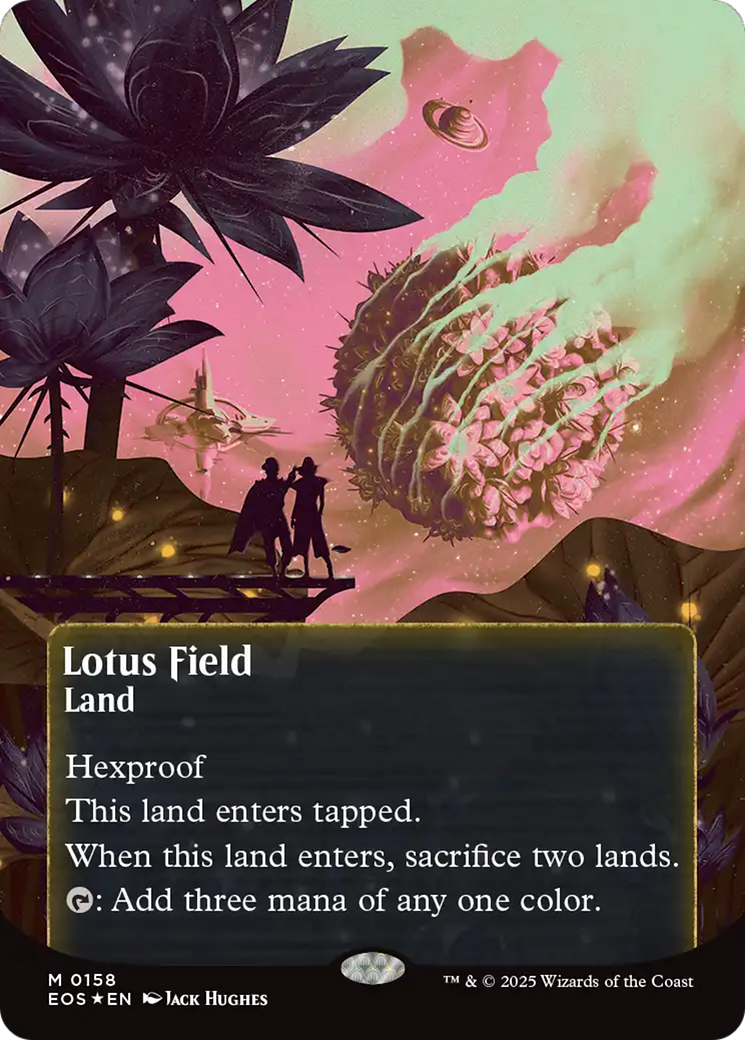 Lotus Field (0158) (Borderless) (Galaxy Foil) [Edge of Eternities: Stellar Sights] | Exor Games Summserside