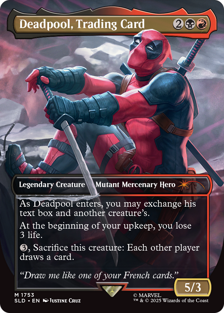Deadpool, Trading Card (Rainbow Foil) [Secret Lair Drop Series] | Exor Games Summserside