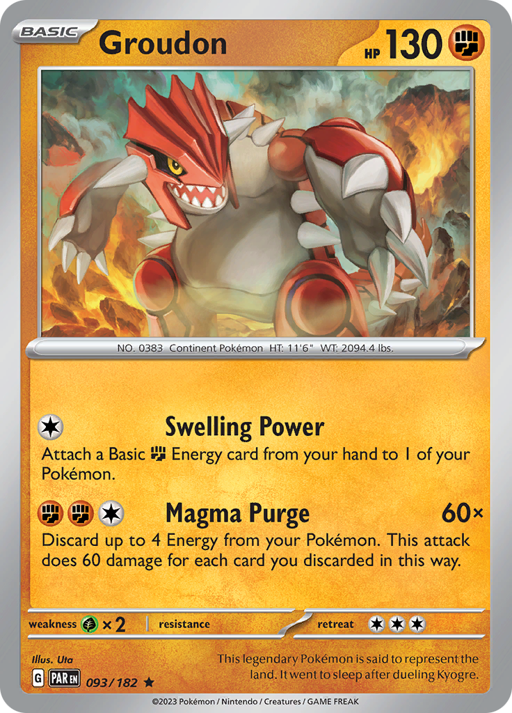 Groudon (093/182) [Scarlet & Violet: Paradox Rift] | Exor Games Summserside