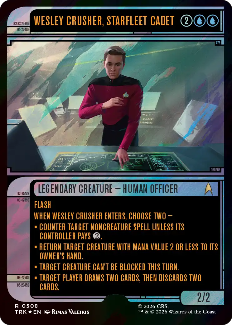 Wesley Crusher, Starfleet Cadet (Showcase) (Surge Foil) [Star Trek] | Exor Games Summserside