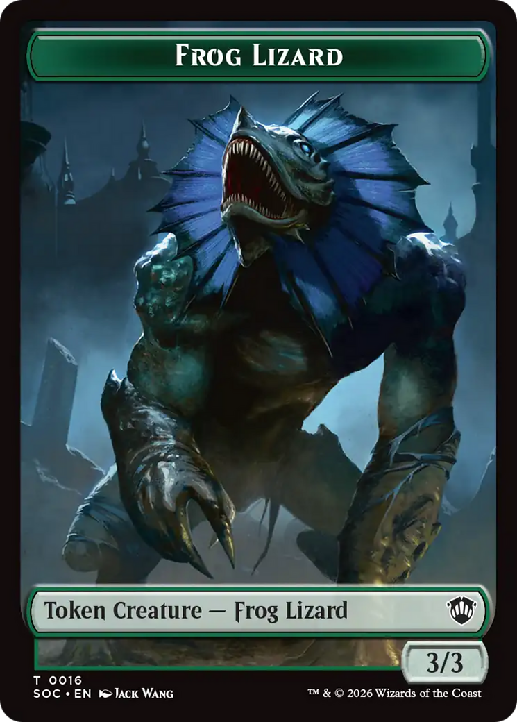 Boar // Frog Lizard Double-Sided Token [Secrets of Strixhaven Commander Tokens] | Exor Games Summserside