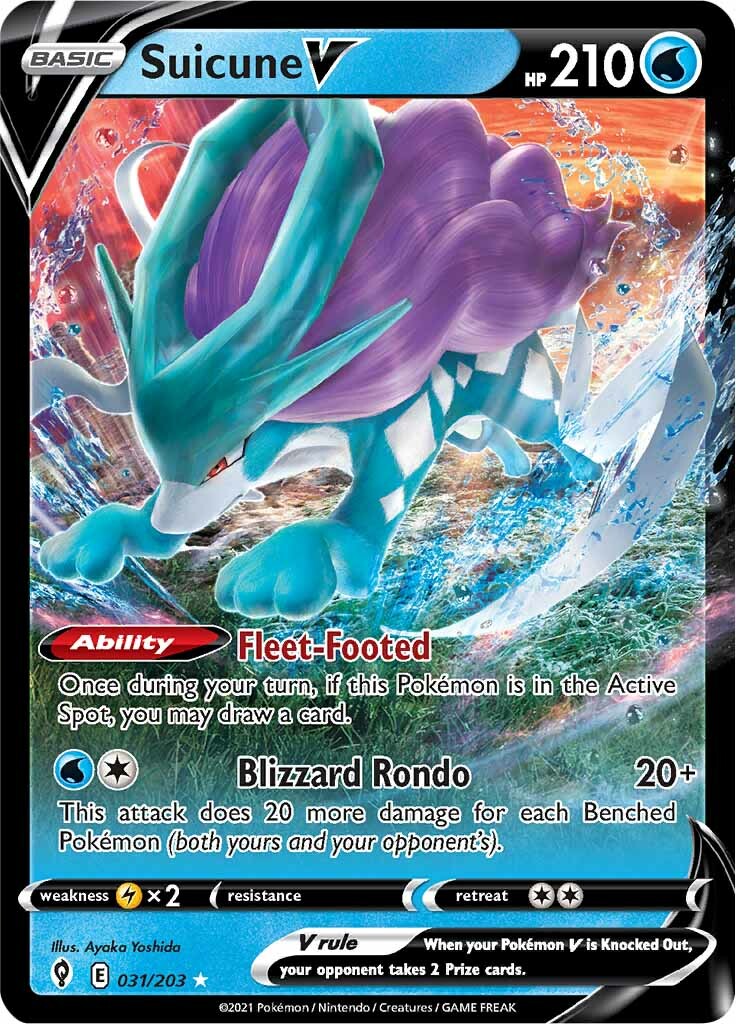 Suicune V (031/203) [Sword & Shield: Evolving Skies] | Exor Games Summserside