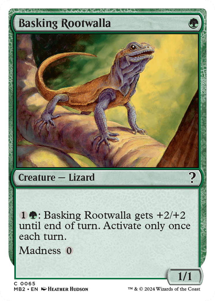 Basking Rootwalla (White Border) [Mystery Booster 2] | Exor Games Summserside