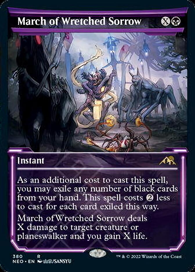 March of Wretched Sorrow (Showcase Soft Glow) [Kamigawa: Neon Dynasty] | Exor Games Summserside