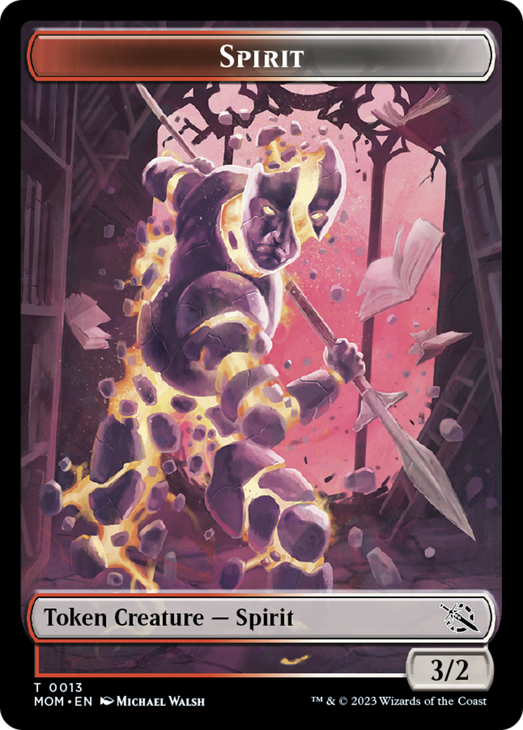 Warrior // Spirit (13) Double-Sided Token [March of the Machine Tokens] | Exor Games Summserside