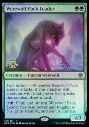 Werewolf Pack Leader [Dungeons & Dragons: Adventures in the Forgotten Realms Prerelease Promos] | Exor Games Summserside