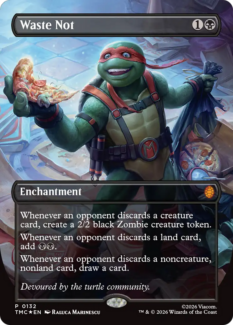 Waste Not (Borderless) [Teenage Mutant Ninja Turtles Promos] | Exor Games Summserside