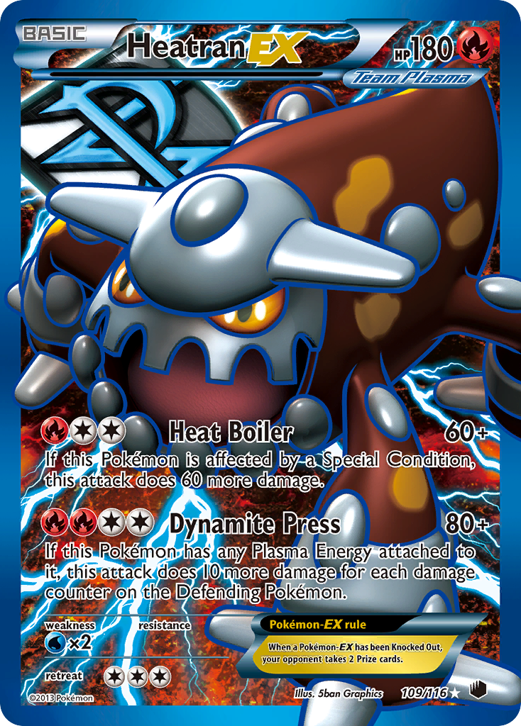 Heatran EX (109/116) [Black & White: Plasma Freeze] | Exor Games Summserside