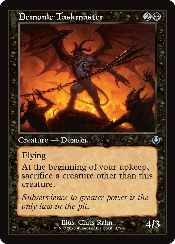 Demonic Taskmaster (Retro Frame) [Innistrad Remastered] | Exor Games Summserside