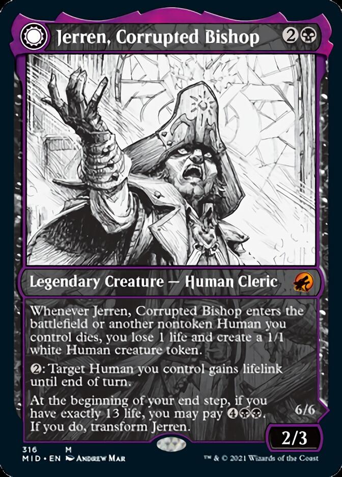 Jerren, Corrupted Bishop // Ormendahl, the Corrupted (Showcase Eternal Night) [Innistrad: Midnight Hunt] | Exor Games Summserside