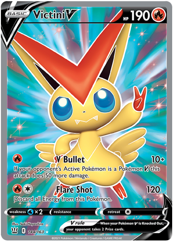 Victini V (144/163) [Sword & Shield: Battle Styles] | Exor Games Summserside