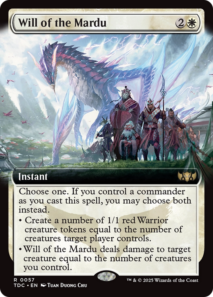 Will of the Mardu (Extended Art) [Tarkir: Dragonstorm Commander] | Exor Games Summserside