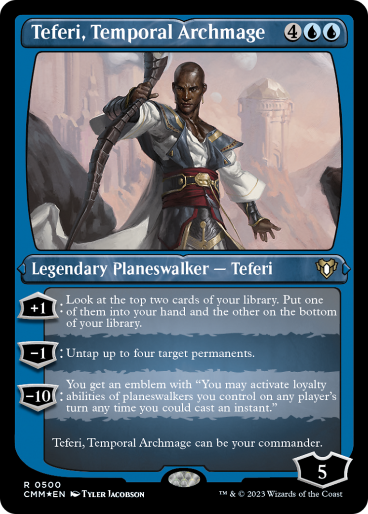 Teferi, Temporal Archmage (Foil Etched) [Commander Masters] | Exor Games Summserside