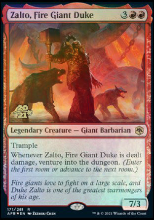 Zalto, Fire Giant Duke [Dungeons & Dragons: Adventures in the Forgotten Realms Prerelease Promos] | Exor Games Summserside