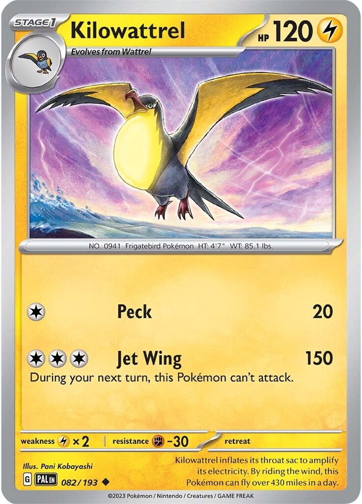 Kilowattrel (082/193) [Scarlet & Violet: Paldea Evolved] | Exor Games Summserside