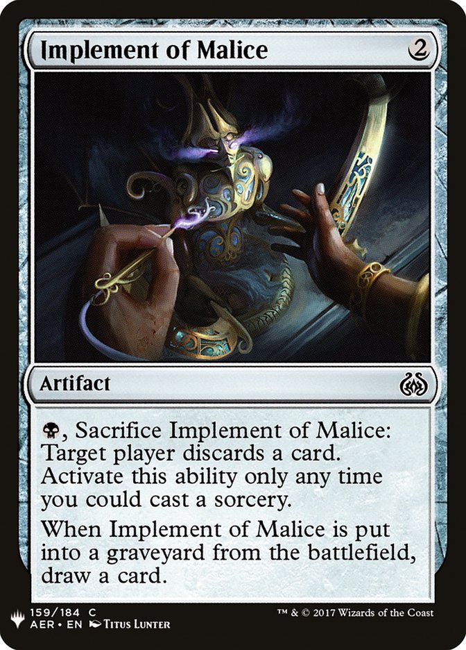 Implement of Malice [Mystery Booster] | Exor Games Summserside