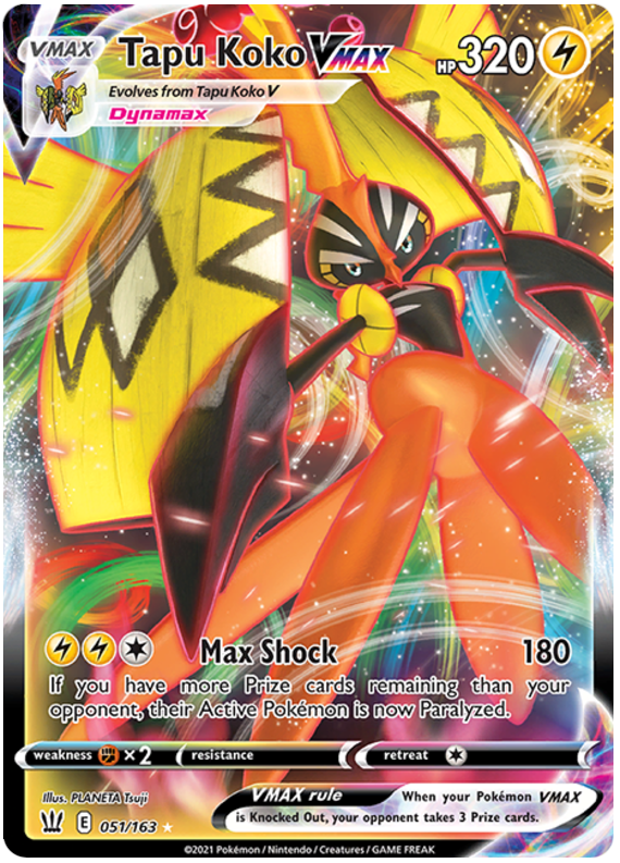 Tapu Koko VMAX (051/163) [Sword & Shield: Battle Styles] | Exor Games Summserside