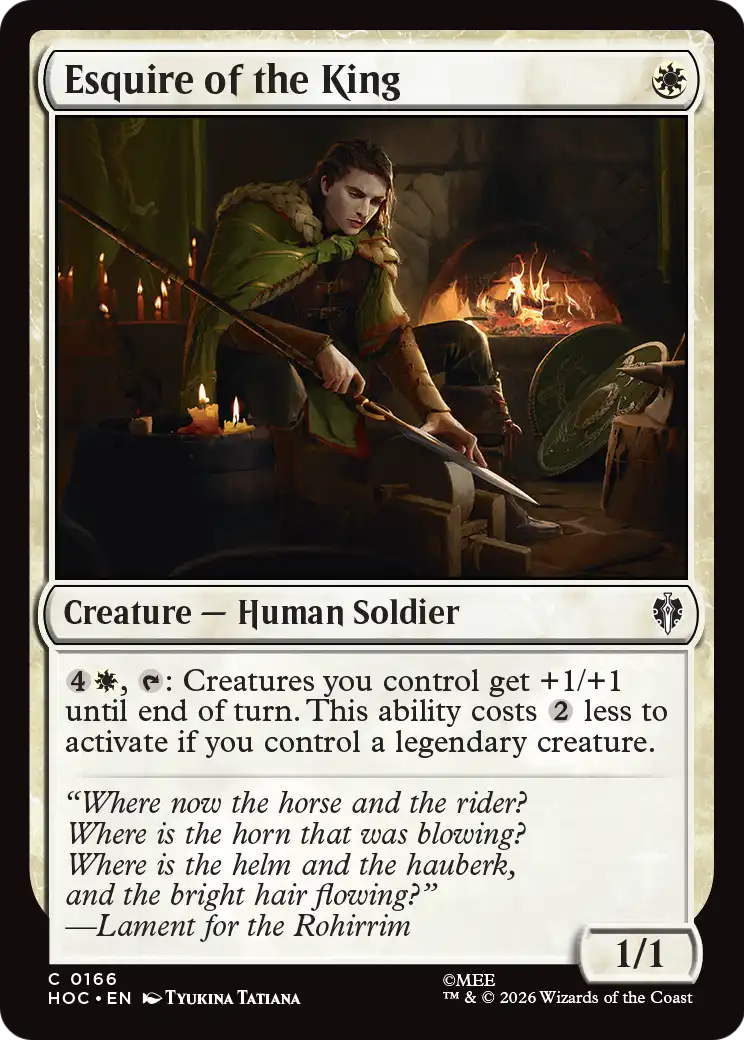 Esquire of the King [The Hobbit: Eternal-Legal] | Exor Games Summserside