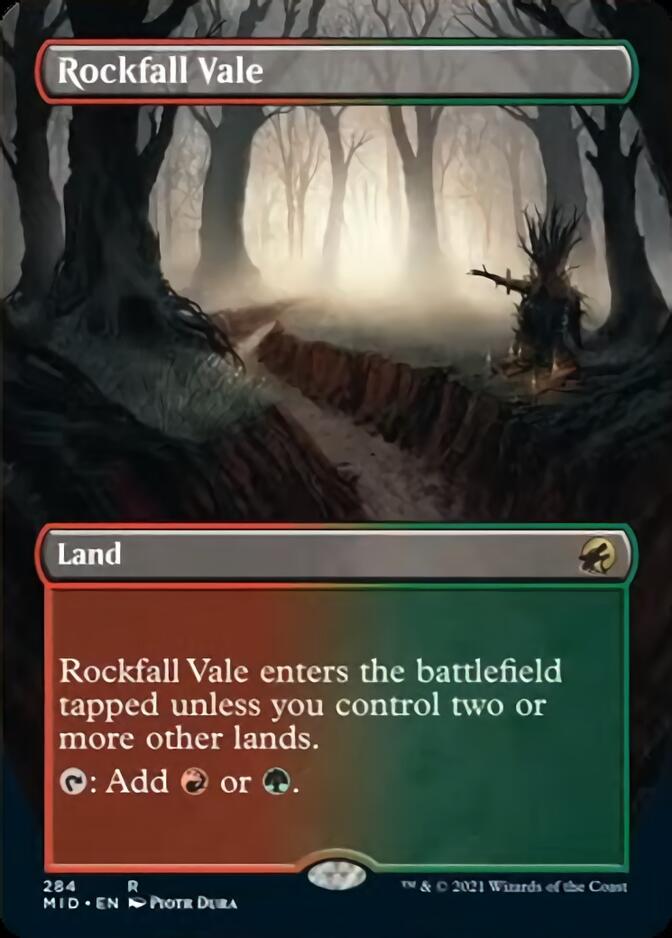 Rockfall Vale (Borderless Alternate Art) [Innistrad: Midnight Hunt] | Exor Games Summserside