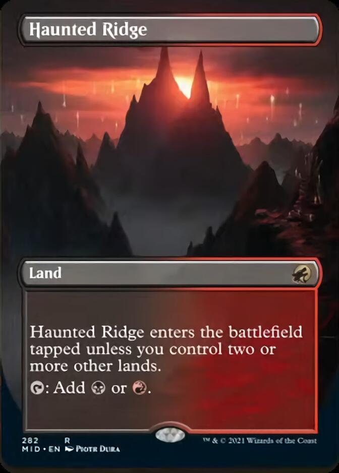Haunted Ridge (Borderless Alternate Art) [Innistrad: Midnight Hunt] | Exor Games Summserside