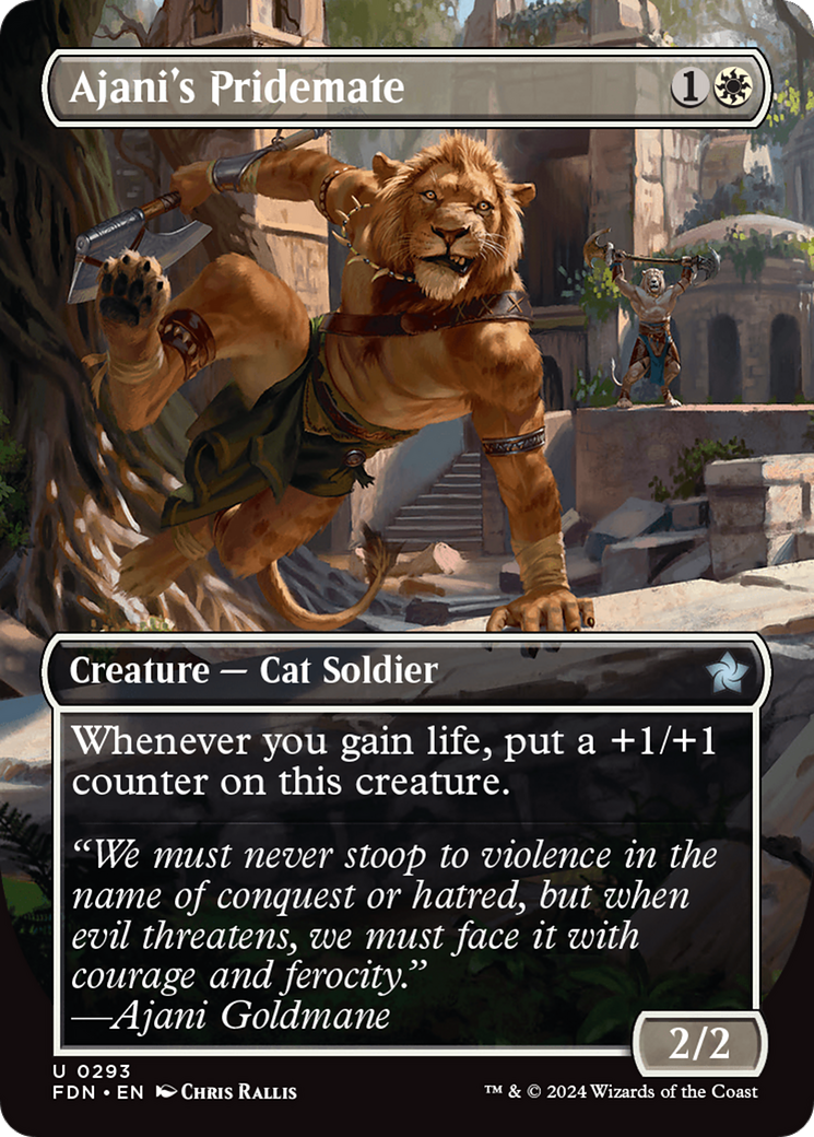 Ajani's Pridemate (Borderless) [Foundations] | Exor Games Summserside