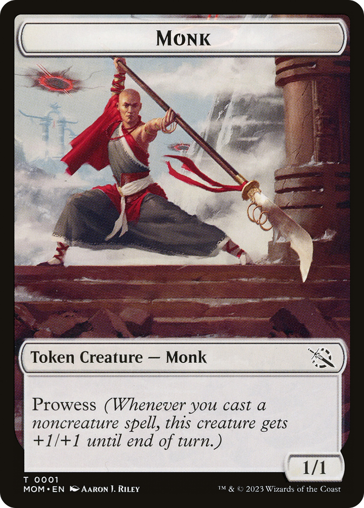 Monk // Spirit (14) Double-Sided Token [March of the Machine Tokens] | Exor Games Summserside