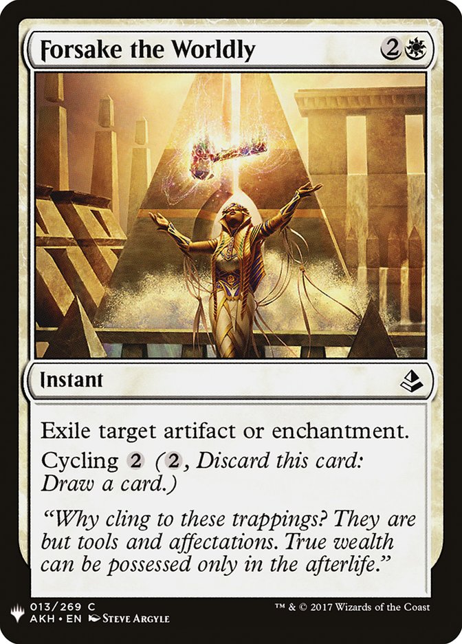 Forsake the Worldly [Mystery Booster] | Exor Games Summserside