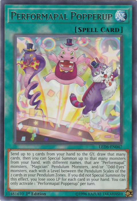 Performapal Popperup [LED6-EN047] Rare | Exor Games Summserside