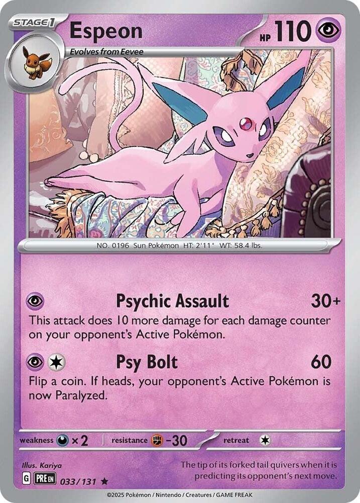 Espeon (033/131) [Scarlet & Violet: Prismatic Evolutions] | Exor Games Summserside
