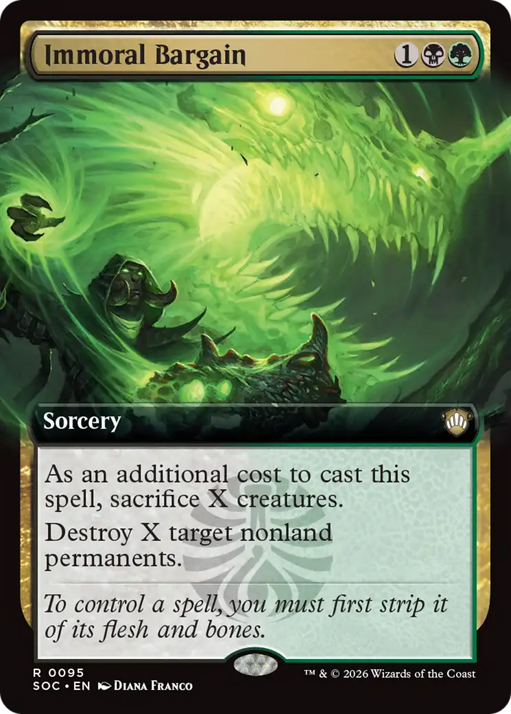 Immoral Bargain (Extended Art) [Secrets of Strixhaven Commander] | Exor Games Summserside