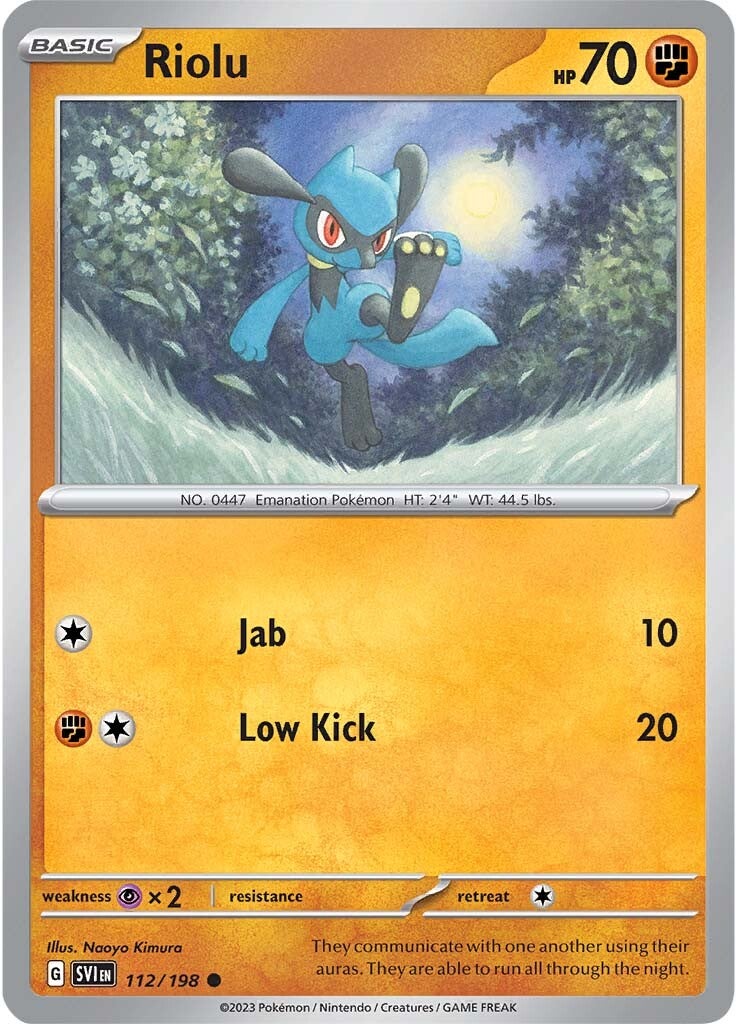 Riolu (112/198) [Scarlet & Violet: Base Set] | Exor Games Summserside