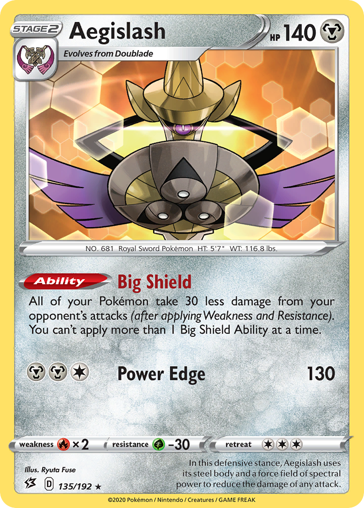 Aegislash (135/192) [Sword & Shield: Rebel Clash] | Exor Games Summserside